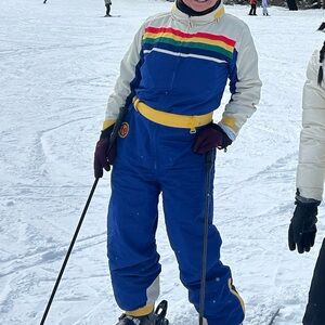 Tipsy Elves Blue and Yellow Ski Suit